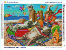 將圖片載入圖庫檢視器 Cats on the Beach canvas print file by Create Love Share