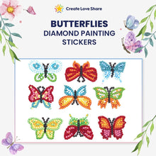 將圖片載入圖庫檢視器 Diamond Painting Stickers - Butterflies Create Love Share 
